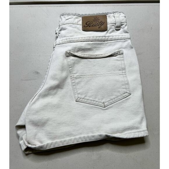 Y2K Rusty Womens Shorts Size 5  White/Cream Vintage Denim USA - 90’s - summer - Picture 9 of 10